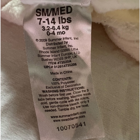 Baby Cream SwaddleMe Sack Boy or Girl Fleece - Picture 4 of 5